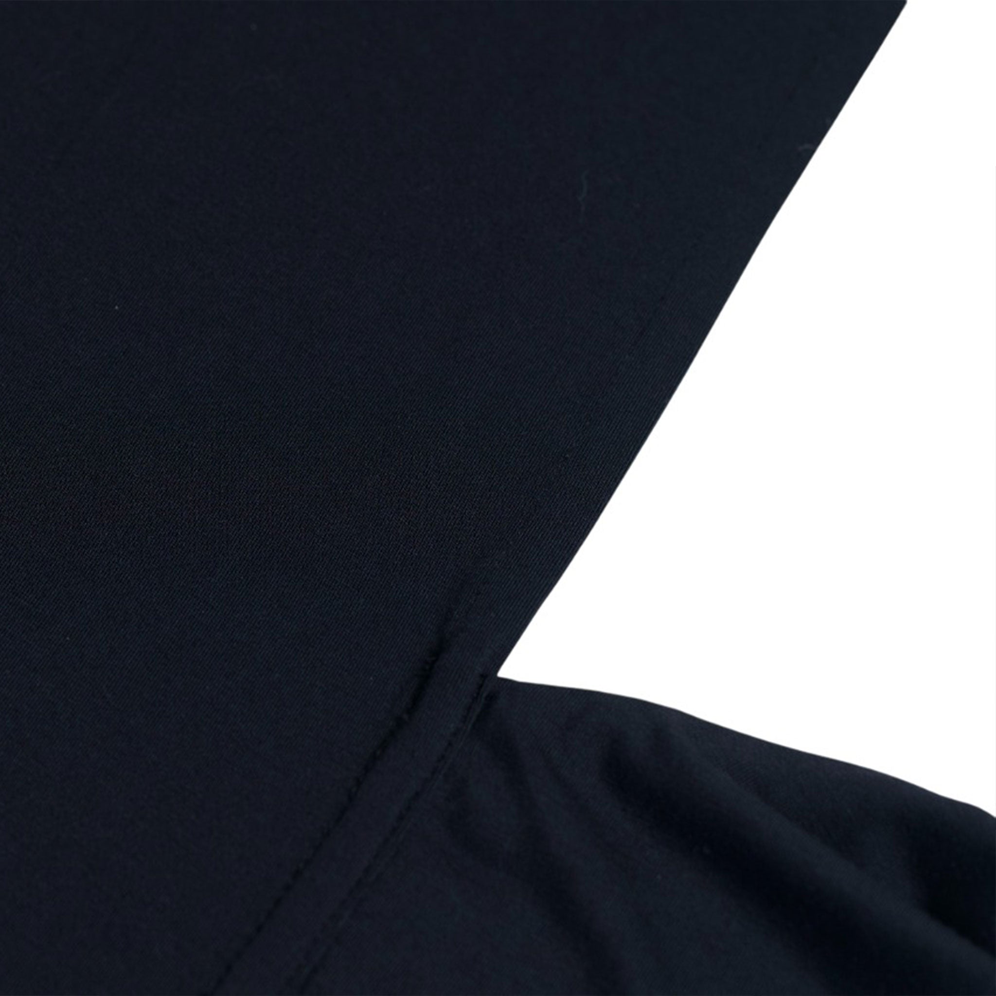 Close-up of black fabric with a white background