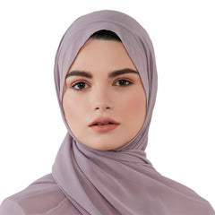 Light mauve chiffon scarf without headband