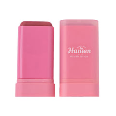 Pink blush stick with packaging on a white background