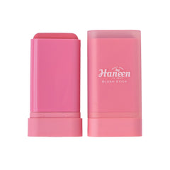 Pink blush stick with 'Haneen' branding on a white background