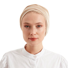 Beige Velvet Turban