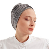 Grey velvet turban