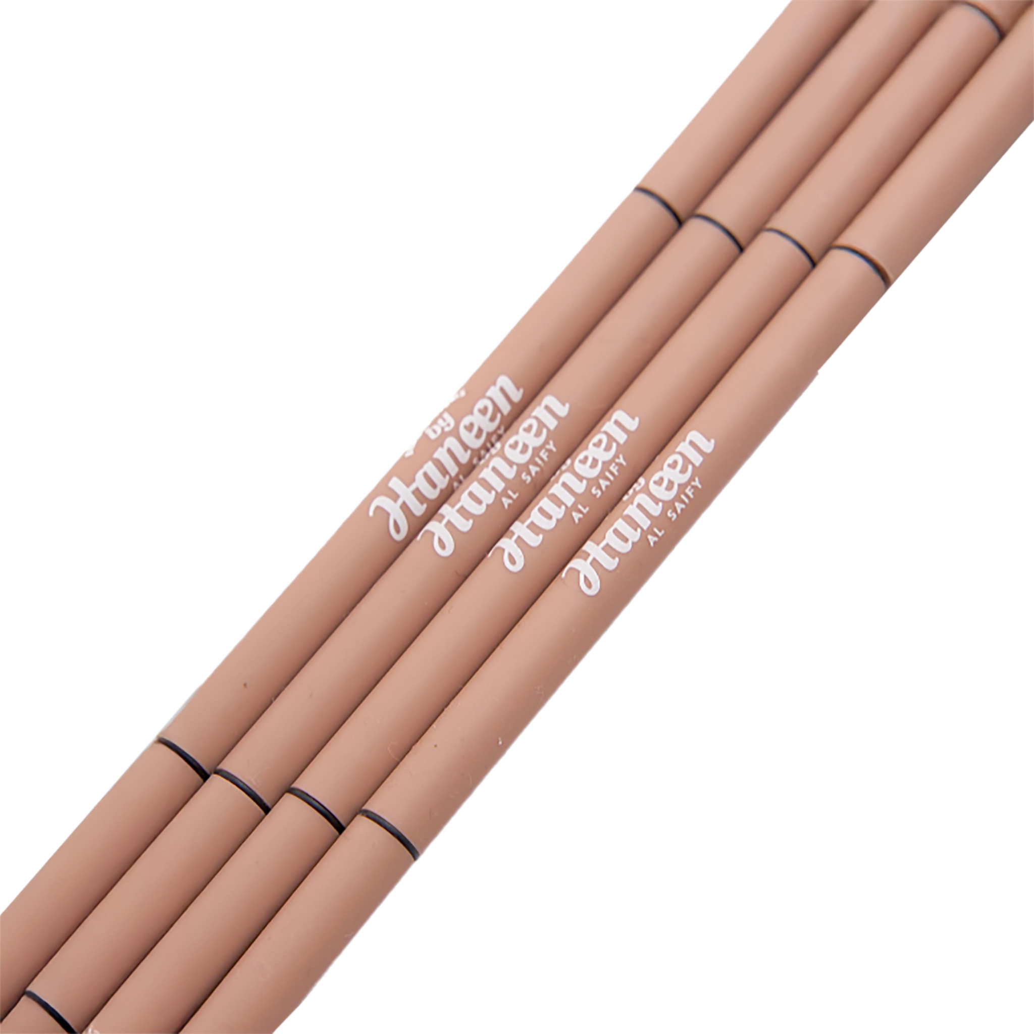 Set of Hunteen lip pencils on a white background