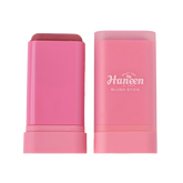 Pink blush stick with packaging on a white background