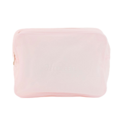 Pink pouch on a white background