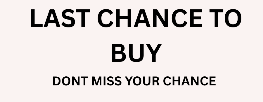 Last chance to buy - Haneenalsaify