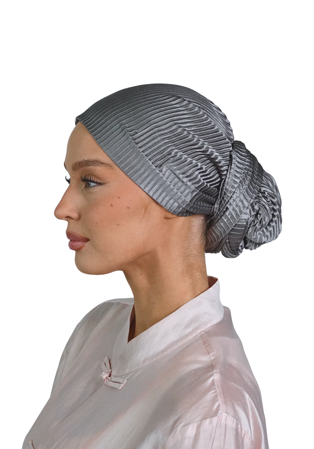 Silver Mist Plisse Scarf