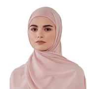 Blush chiffon scarf with headband