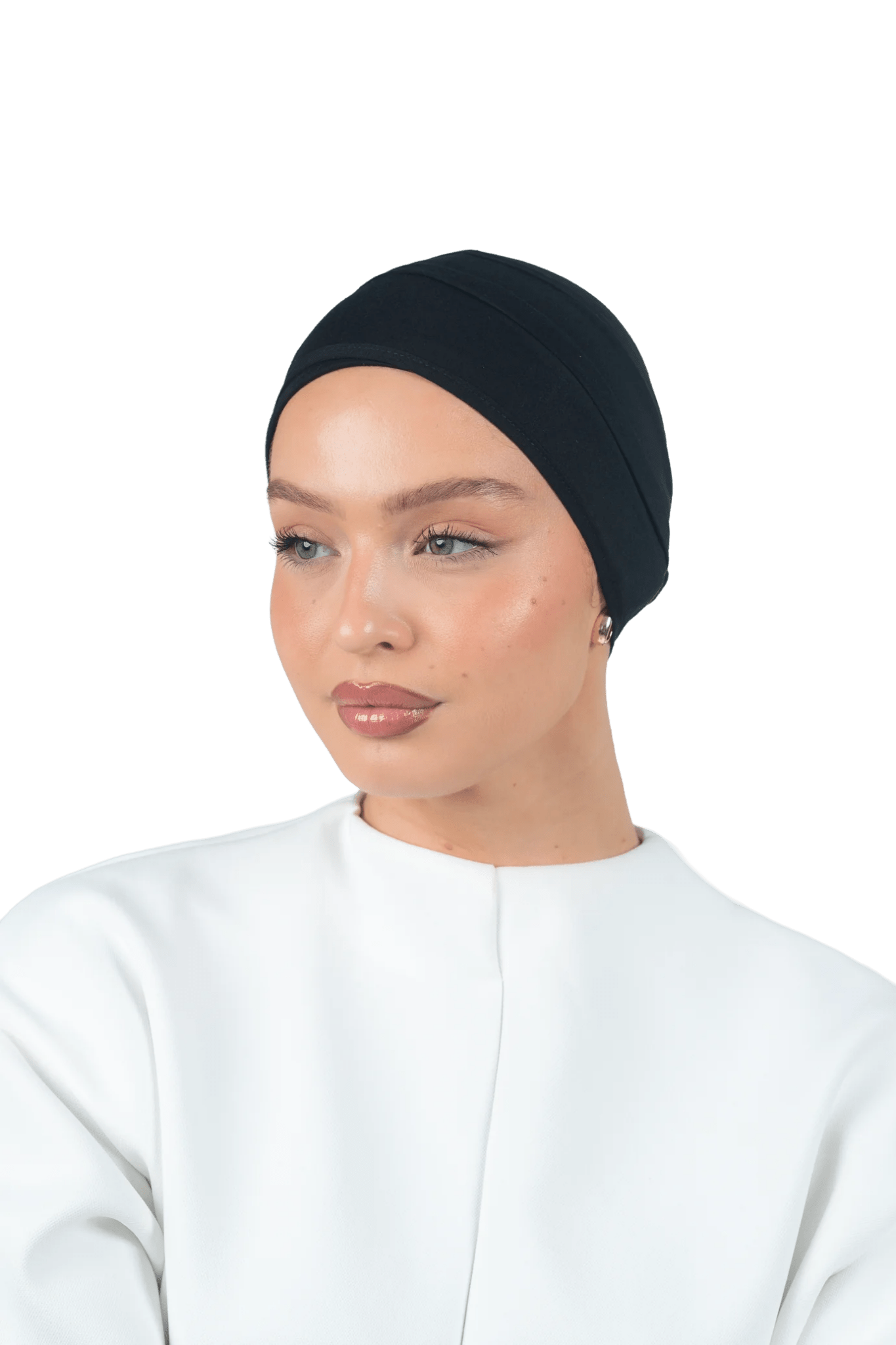 Signature Black Cotton Turban – Anti Slip Clips