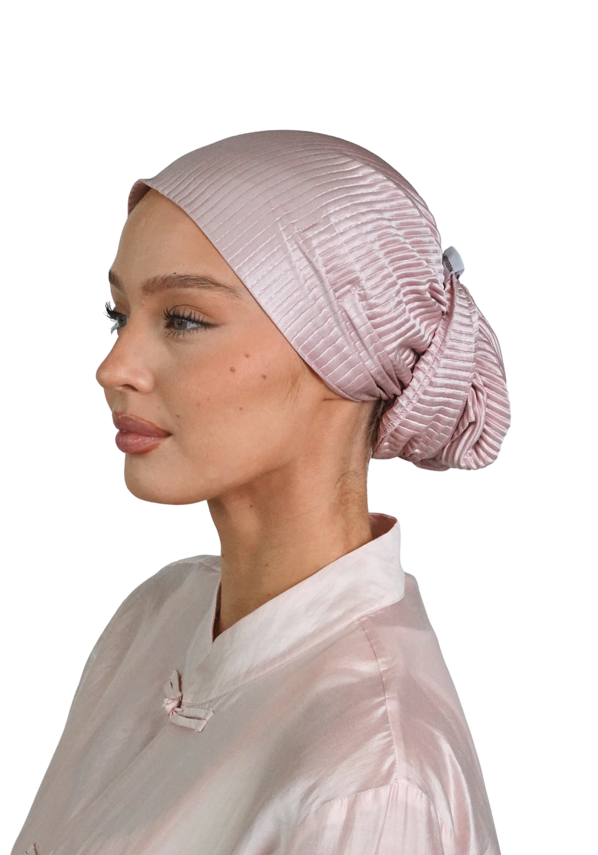 Powder Rose Plisse Scarf