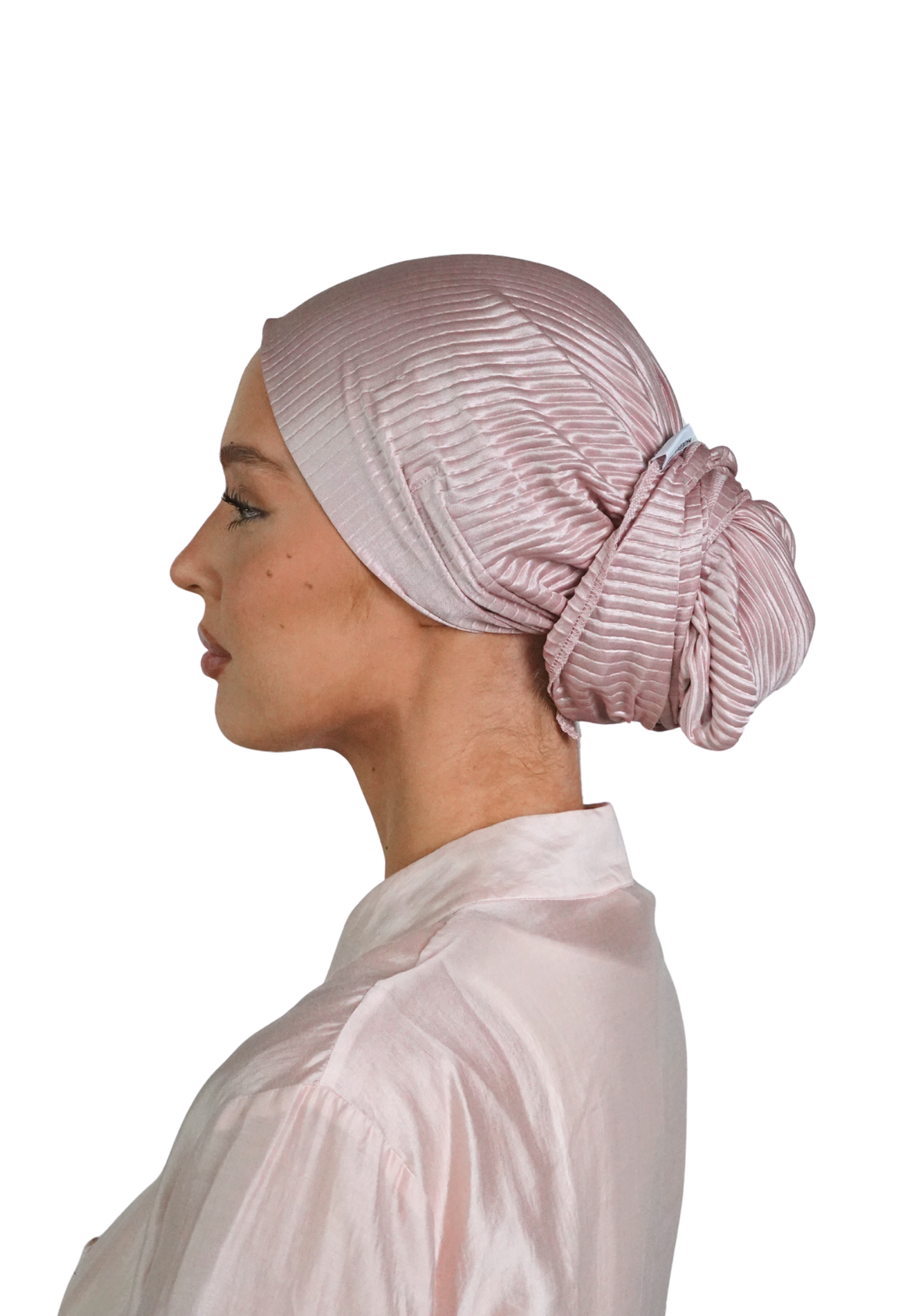 Powder Rose Plisse Scarf