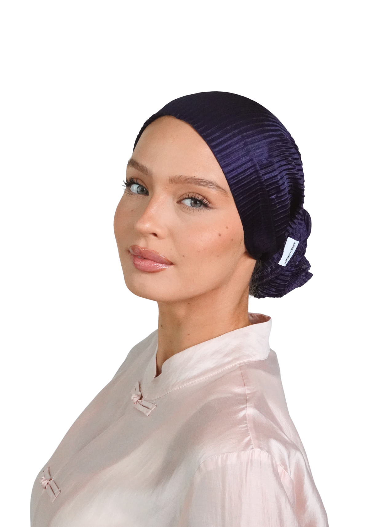 وشاح بليسيه باللون الأزرق الحجري