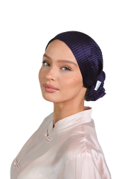 Blue Stone Plisse Scarf