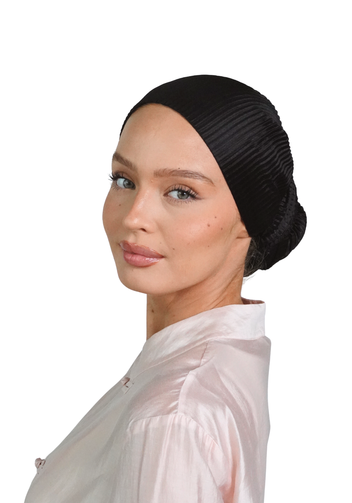 Noir Plisse Scarf