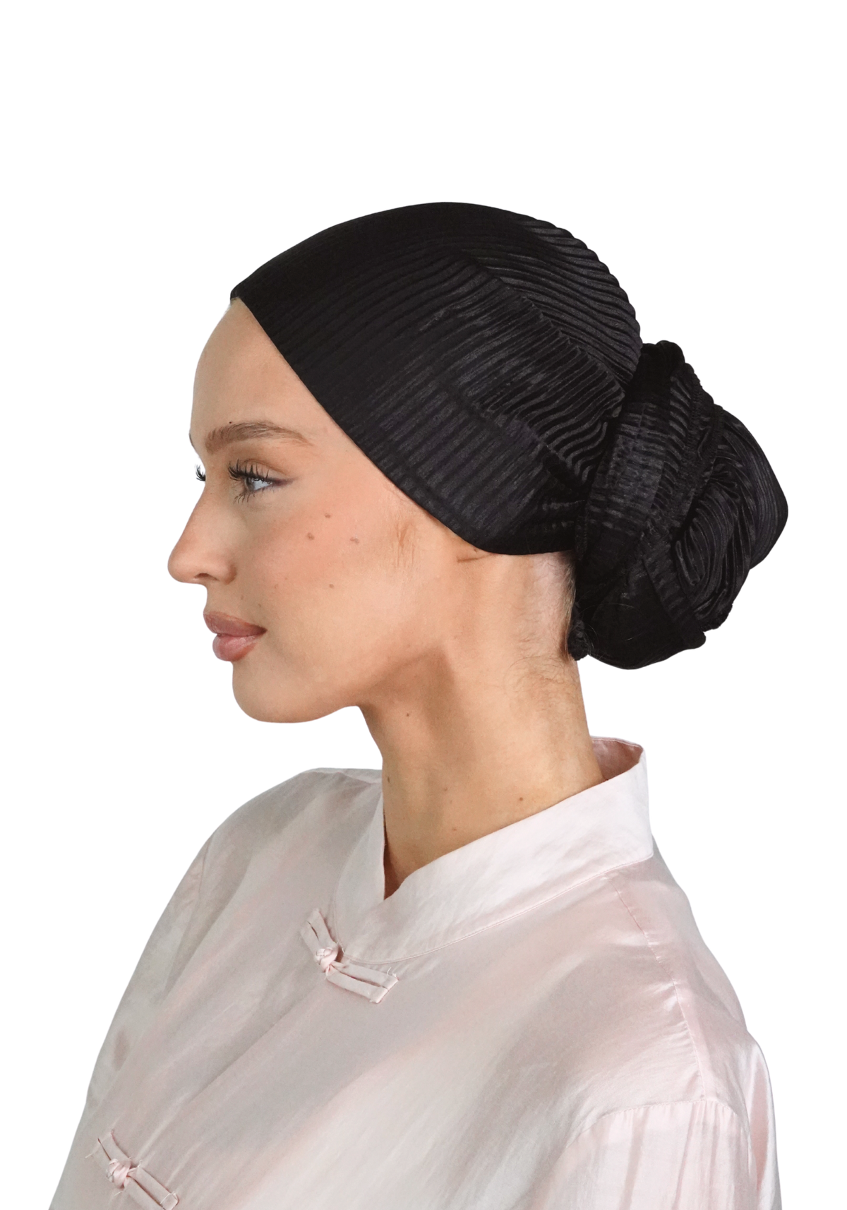 Noir Plisse Scarf