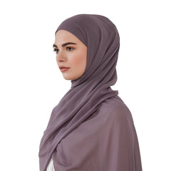 Cordovan chiffon scarf with headband