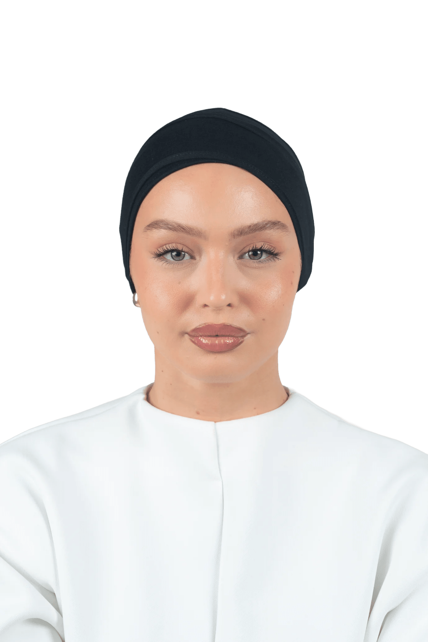 Signature Black Cotton Turban – Anti Slip Clips