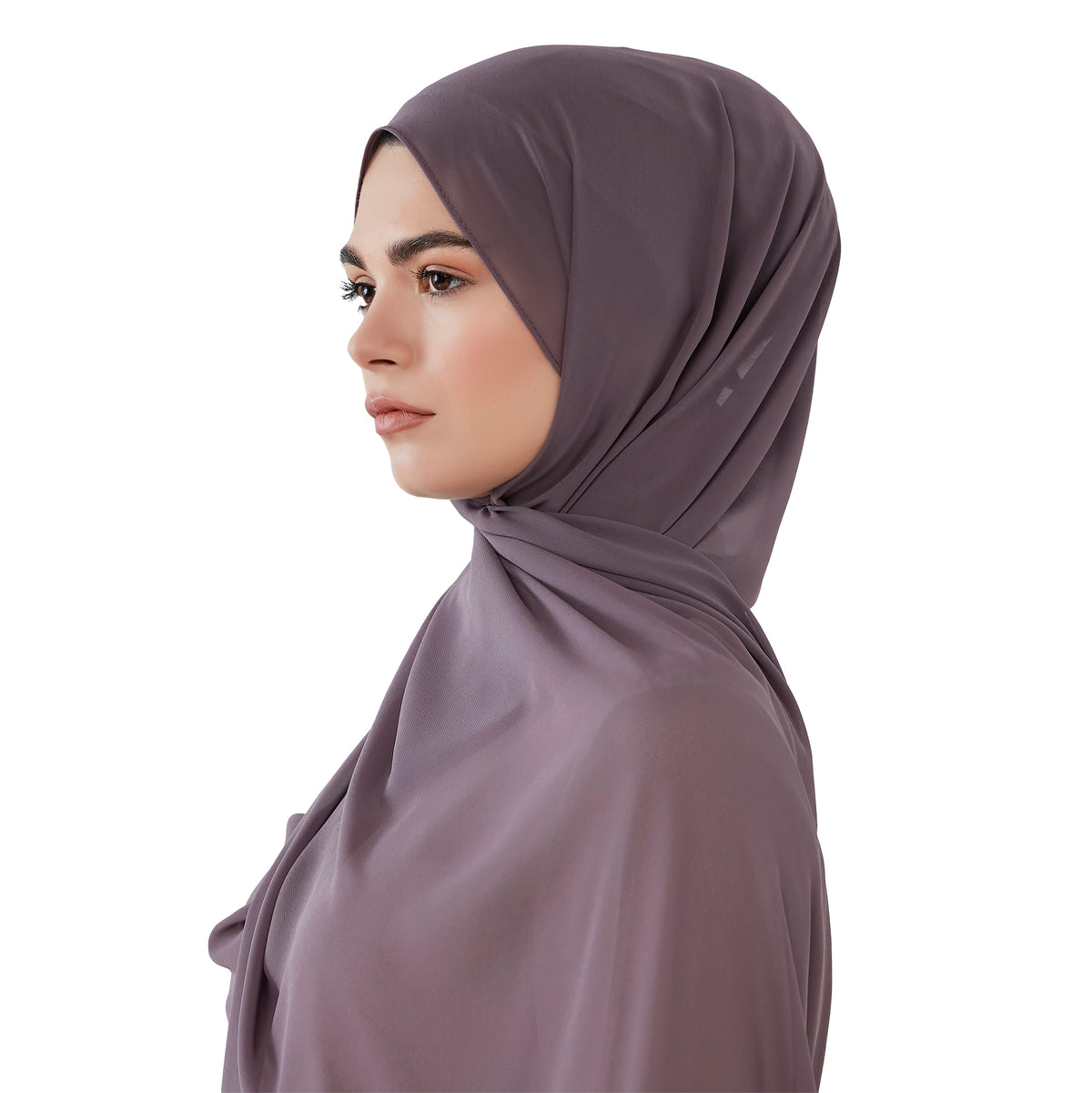 Cordovan chiffon scarf without headband