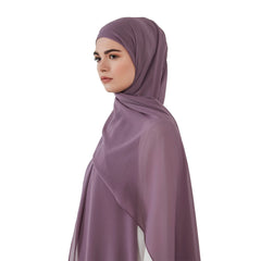 Rosy finch chiffon scarf without headband