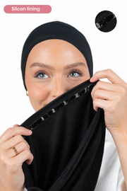 Signature Black Swimming Turban - Silicon Grip