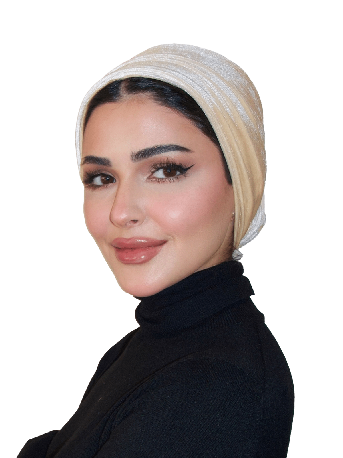 Beige Velvet Turban