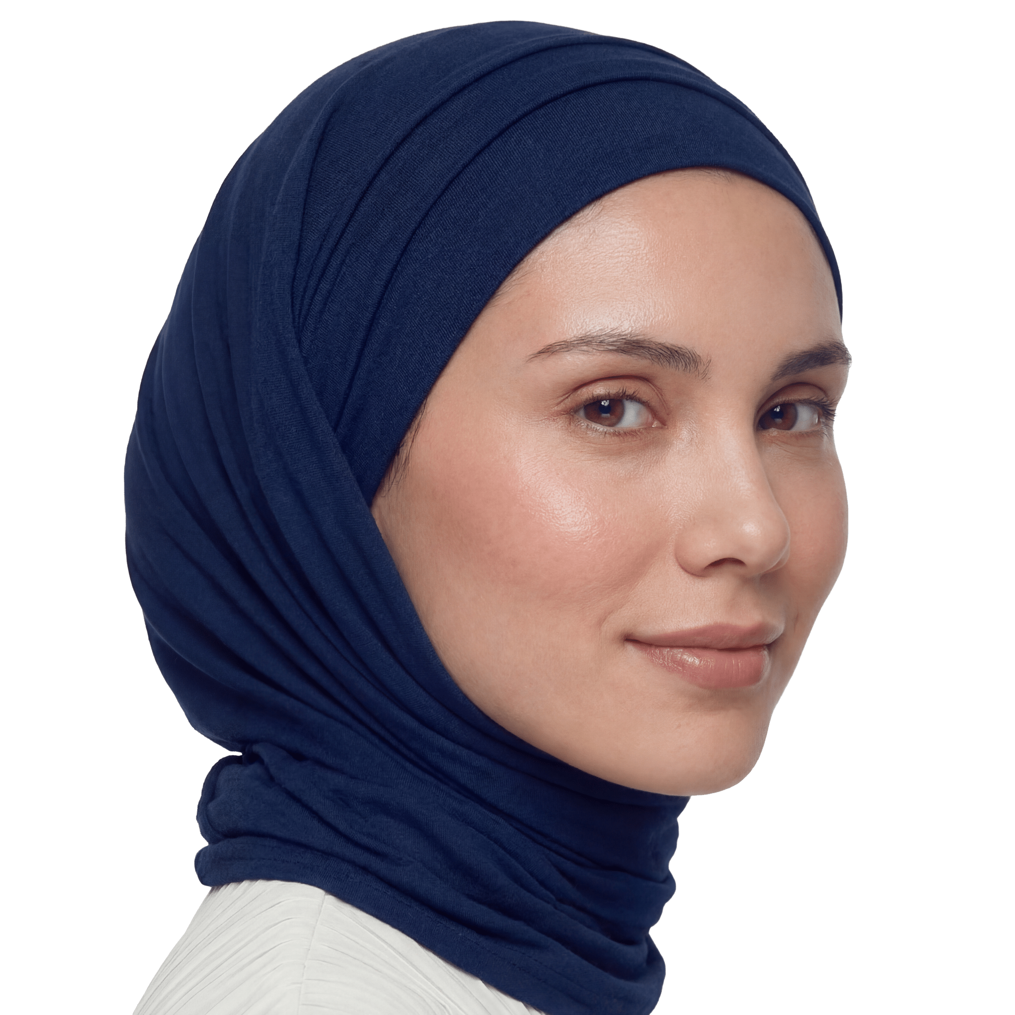 Navy Blue Cotton Scarf