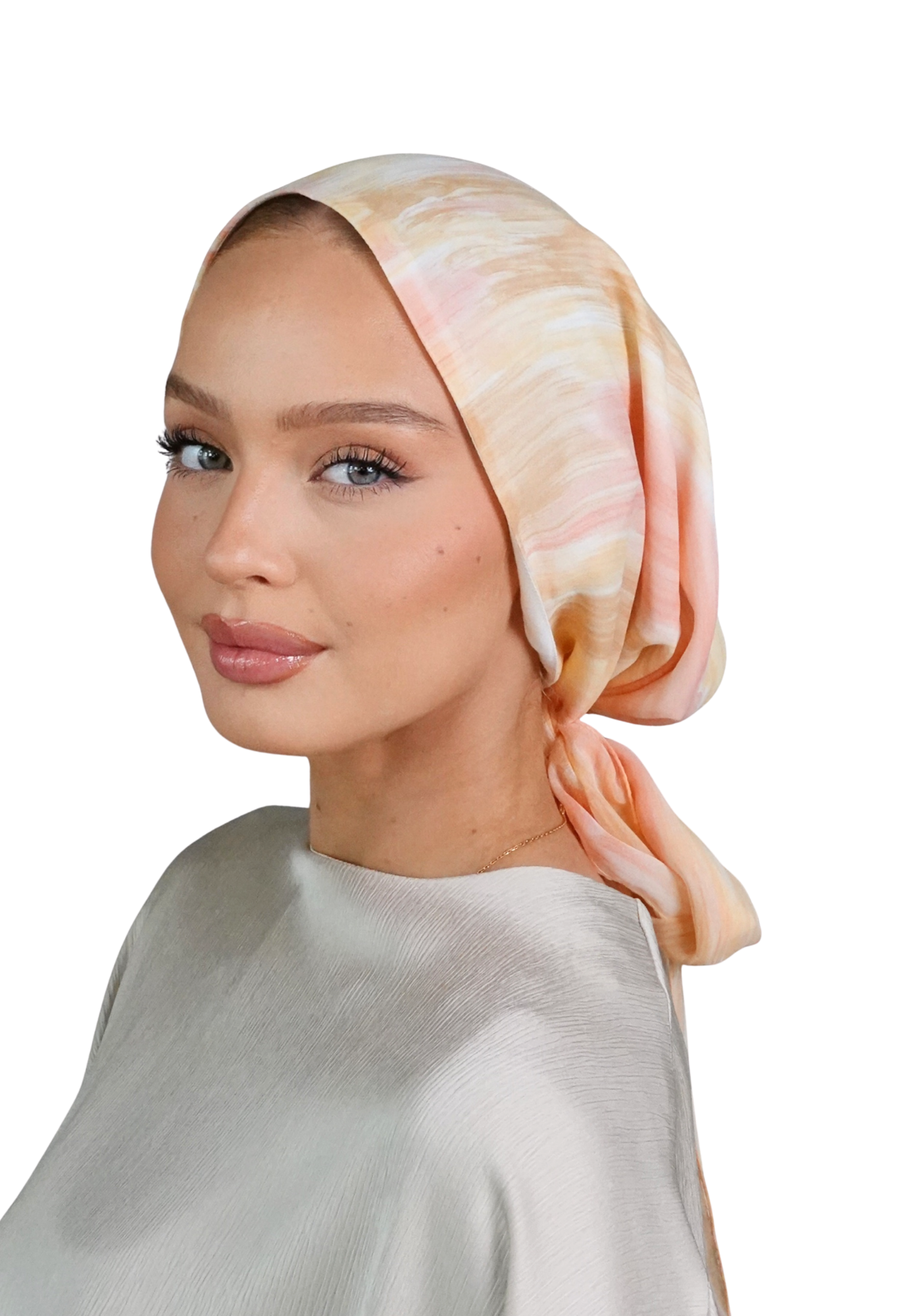 Chiffon Scarf – Blush Waves