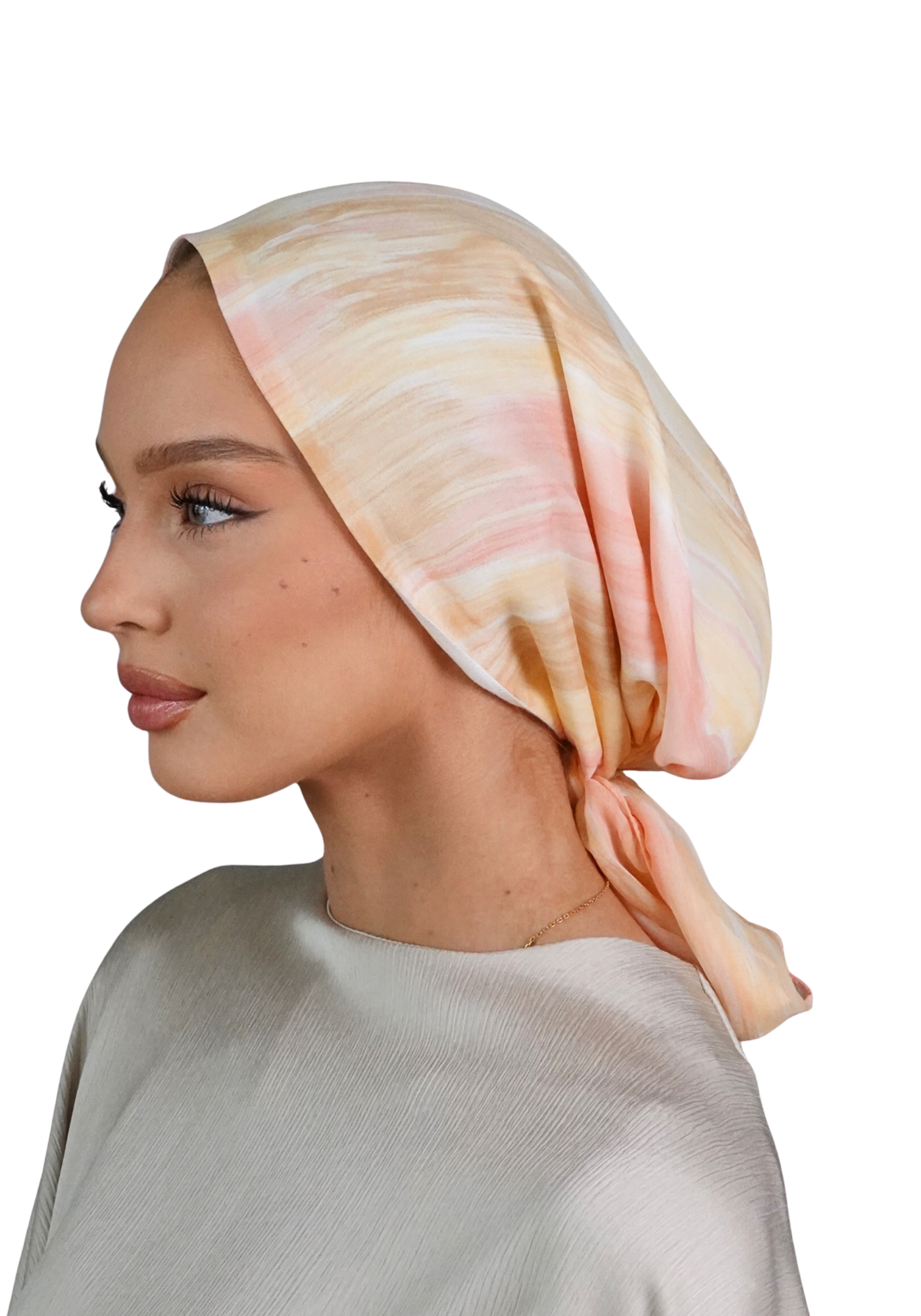 Chiffon Scarf – Blush Waves
