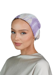 ⁠Chiffon Scarf – Lavender Waves