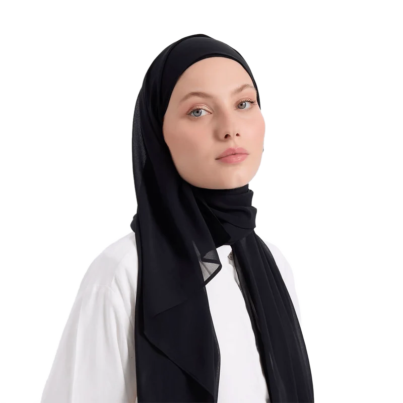 Chiffon Scarves With Wrapped/Tie Headband