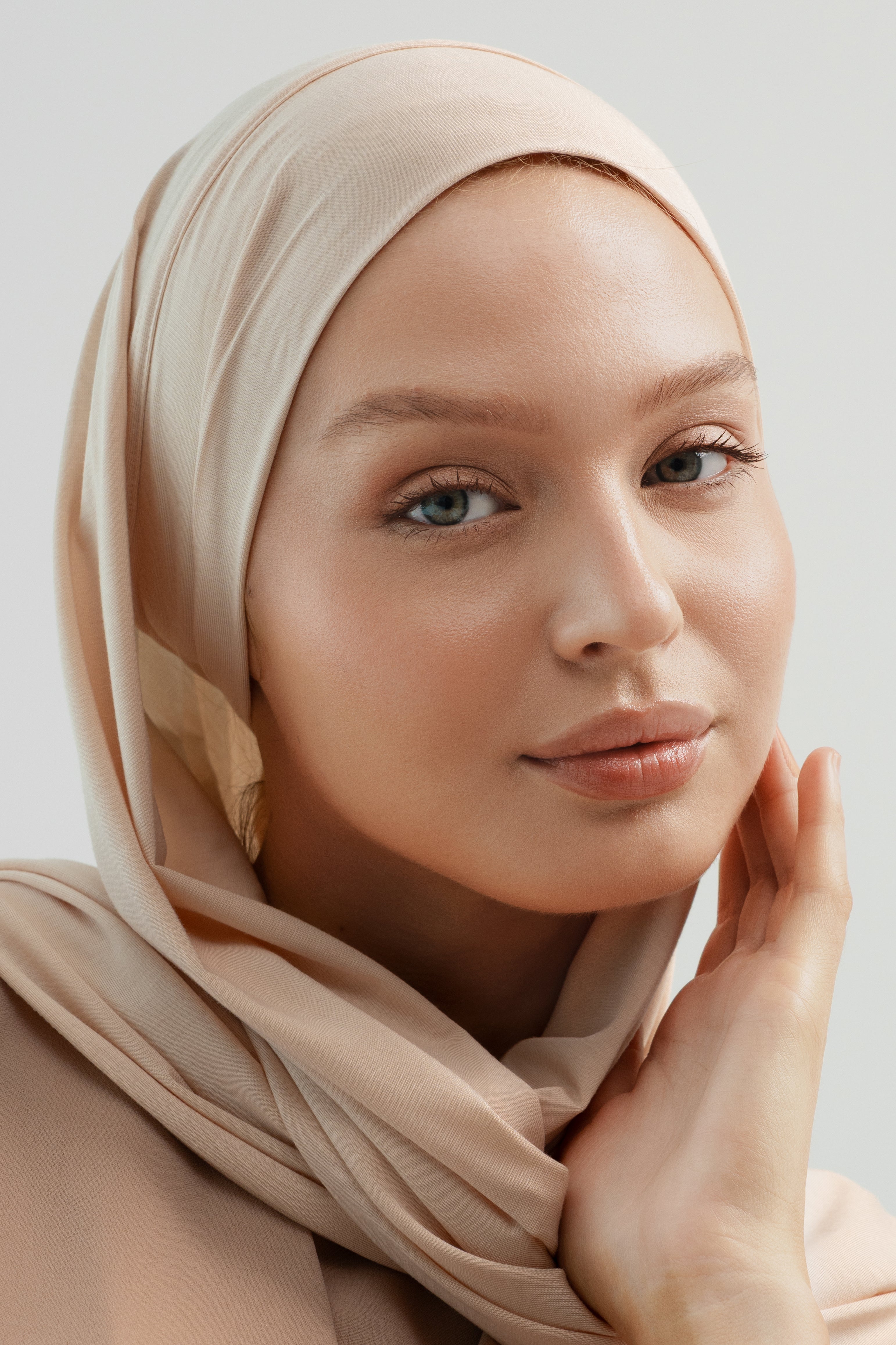 Peach Beige Cotton Scarf