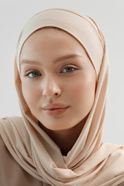 Peach Beige Cotton Scarf