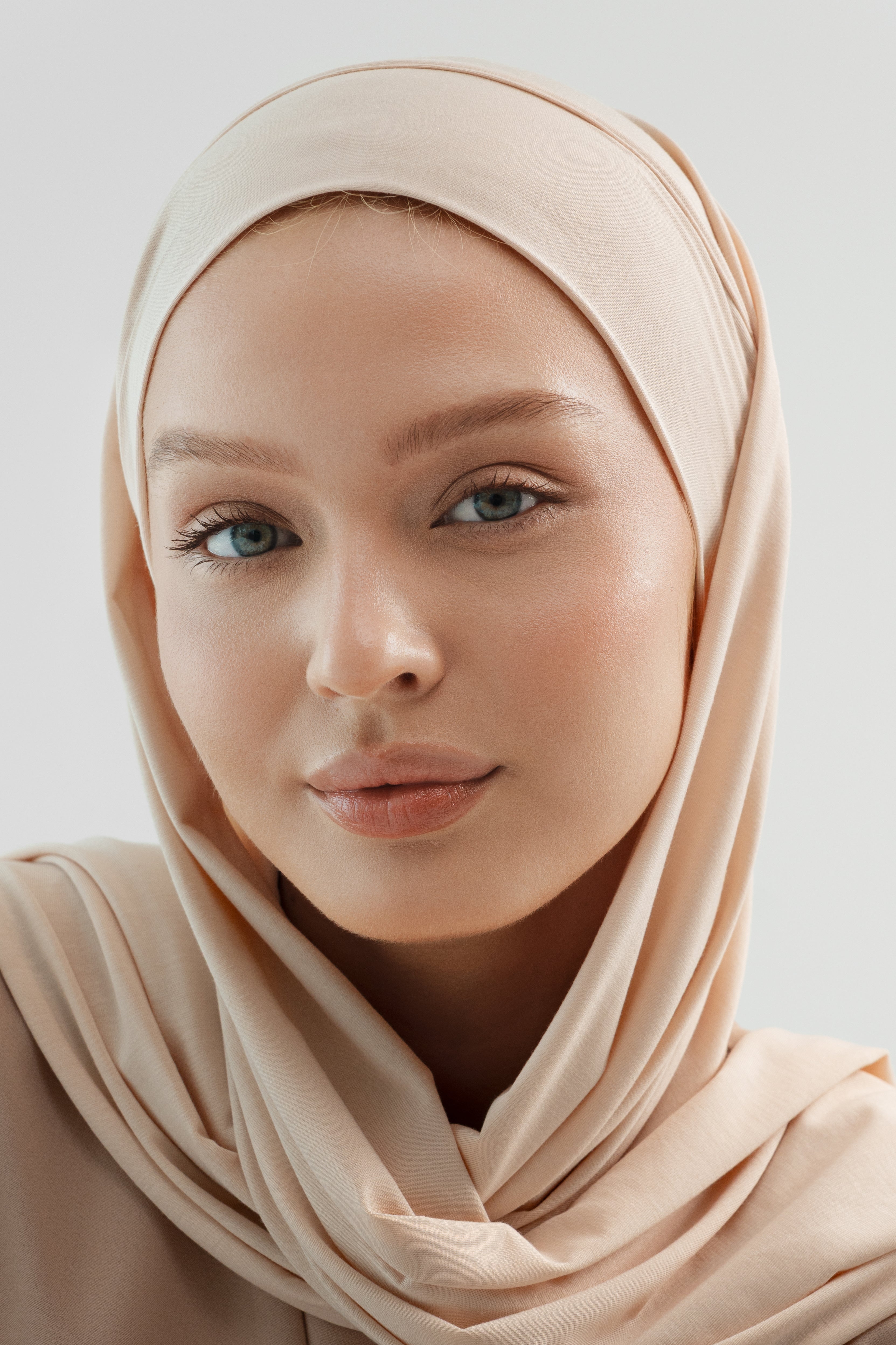 Peach Beige Cotton Scarf