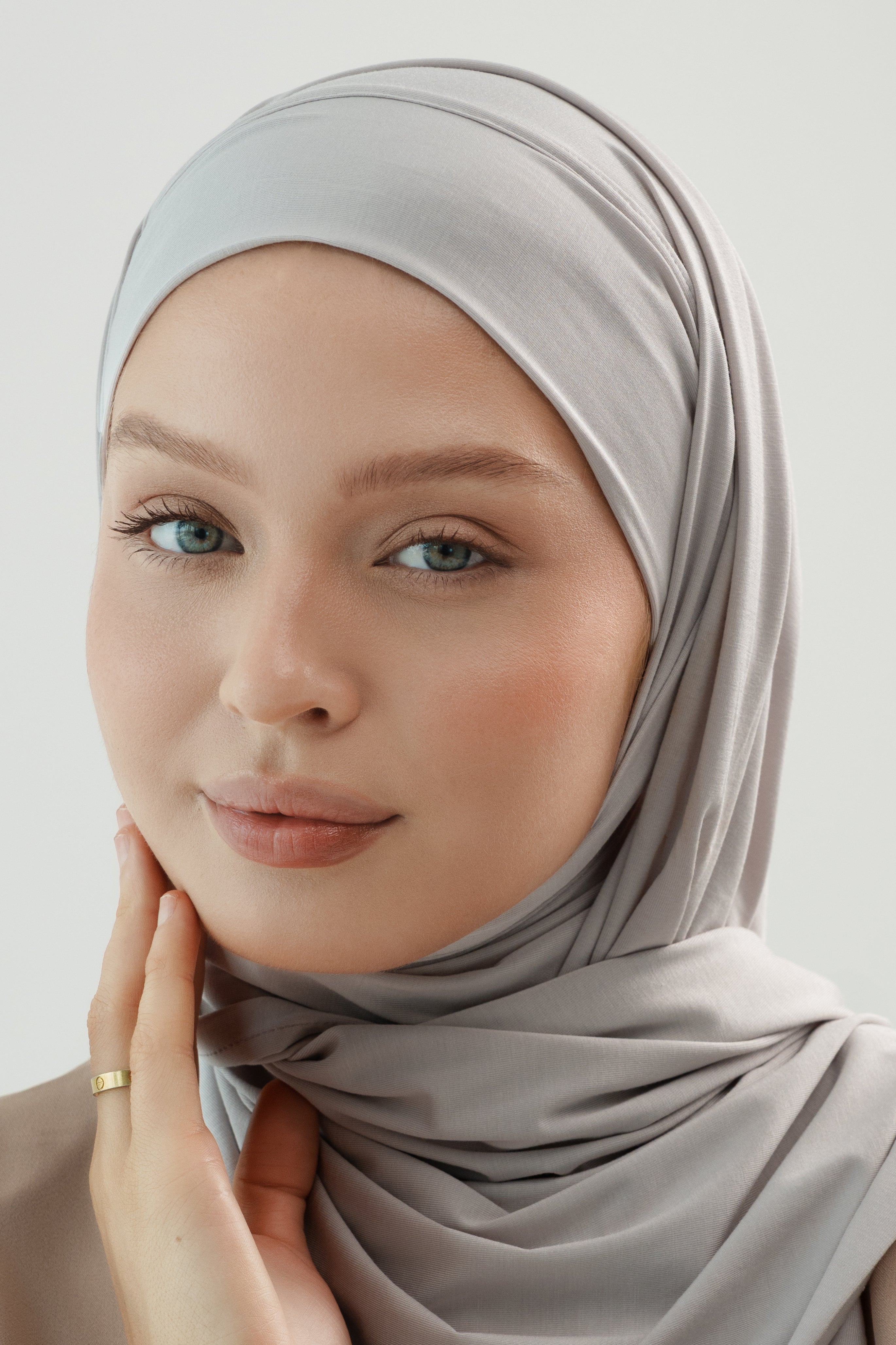 Stone Grey Cotton Scarf