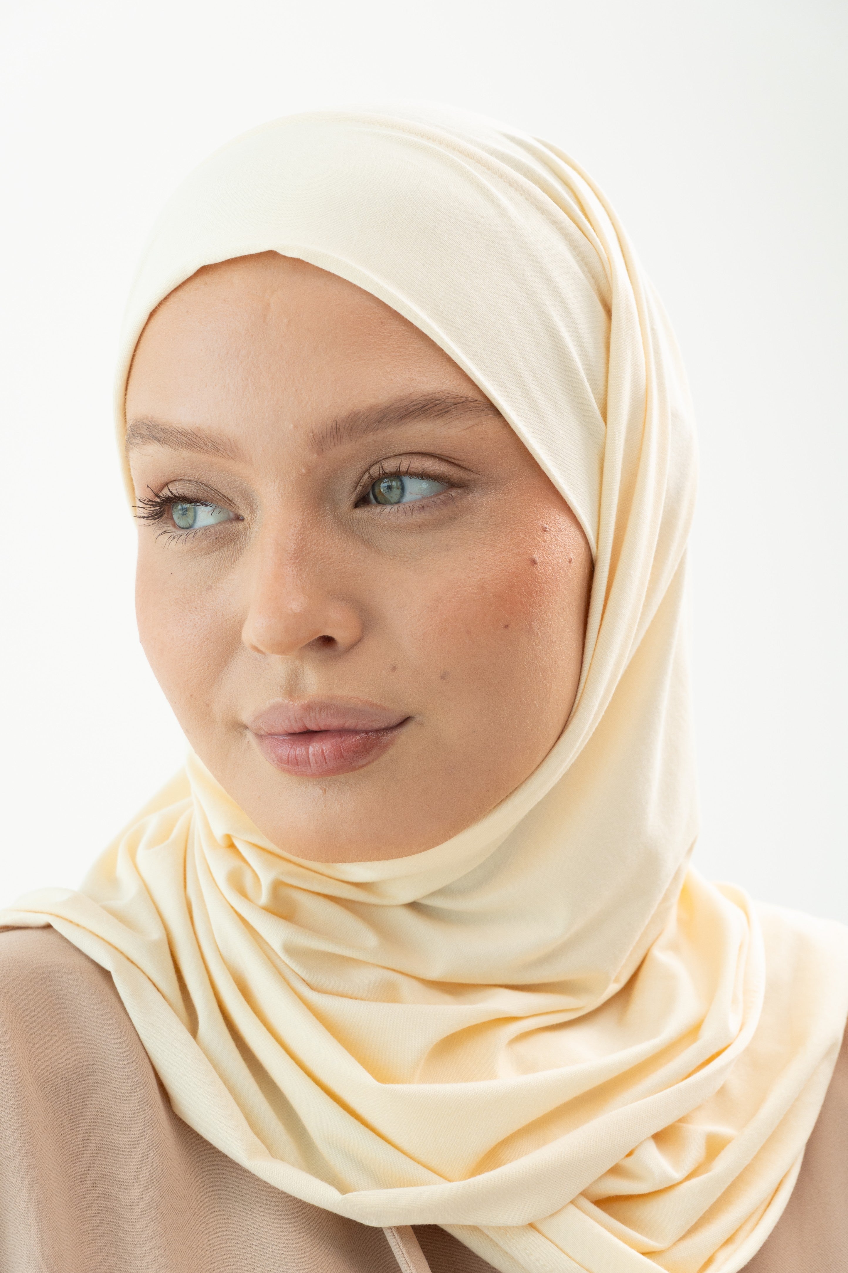 Soft Cream Cotton Scarf
