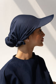Navy Blue Cap Scarf