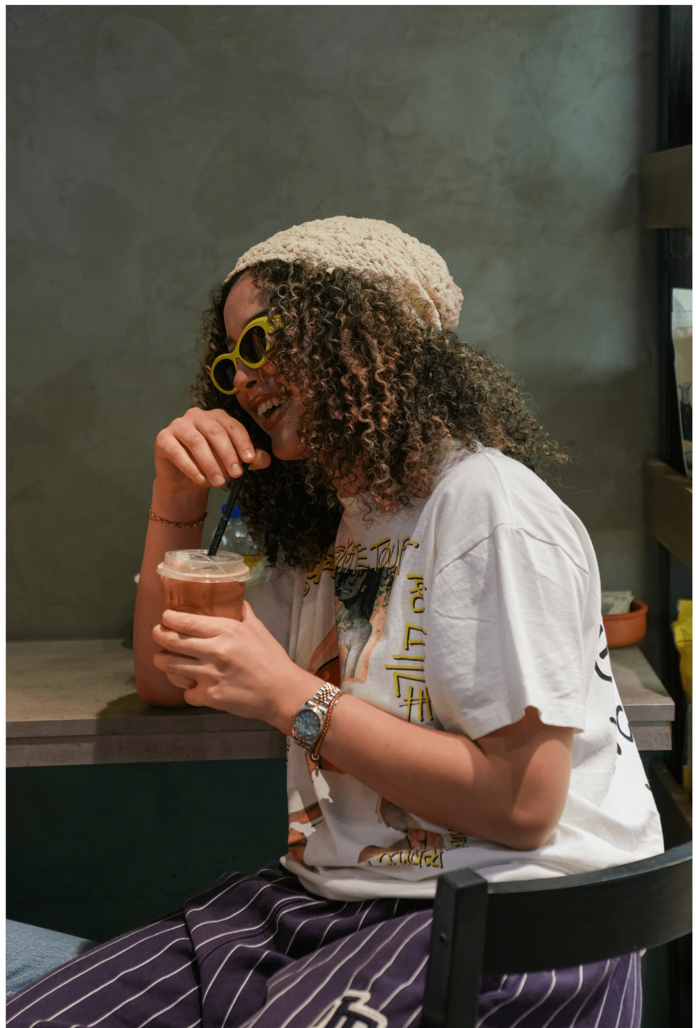 Beige Crochet Cap Turban