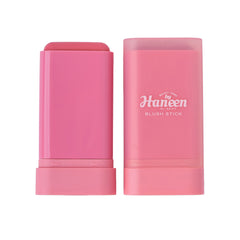 Pink blush stick with 'Haneen' branding on a white background