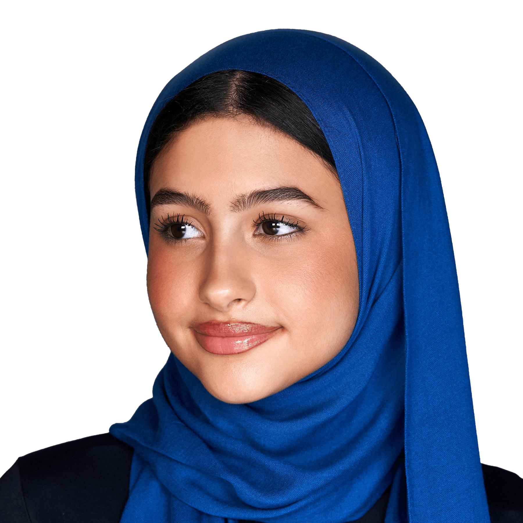 شيلة مودال صغيرة الحجم باللون الأزرق الملكي