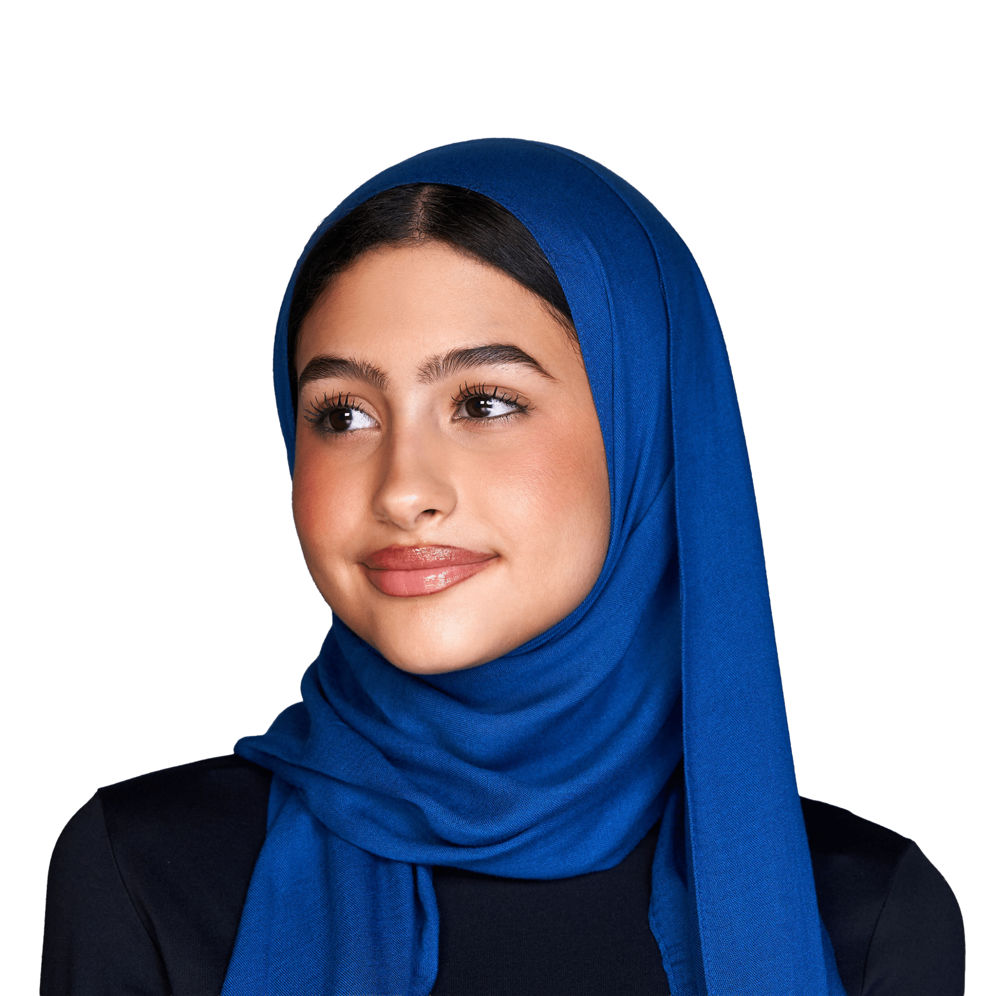 شيلة مودال صغيرة الحجم باللون الأزرق الملكي