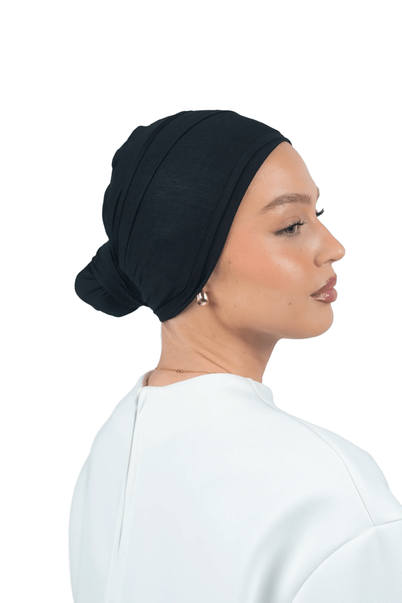 Signature Black Cotton Turban – Velvet Grip