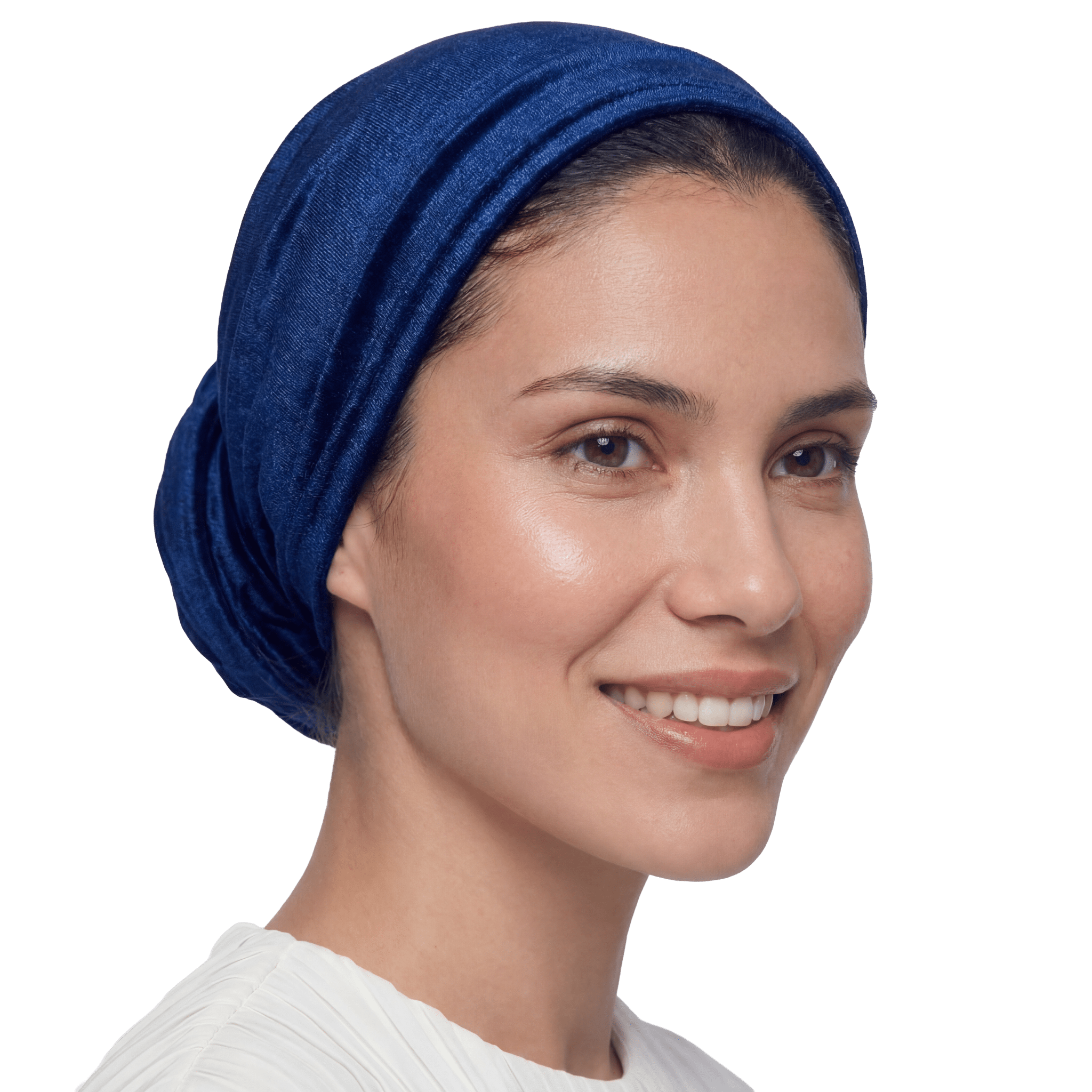 توربانات مخملية زرقاء داكنة