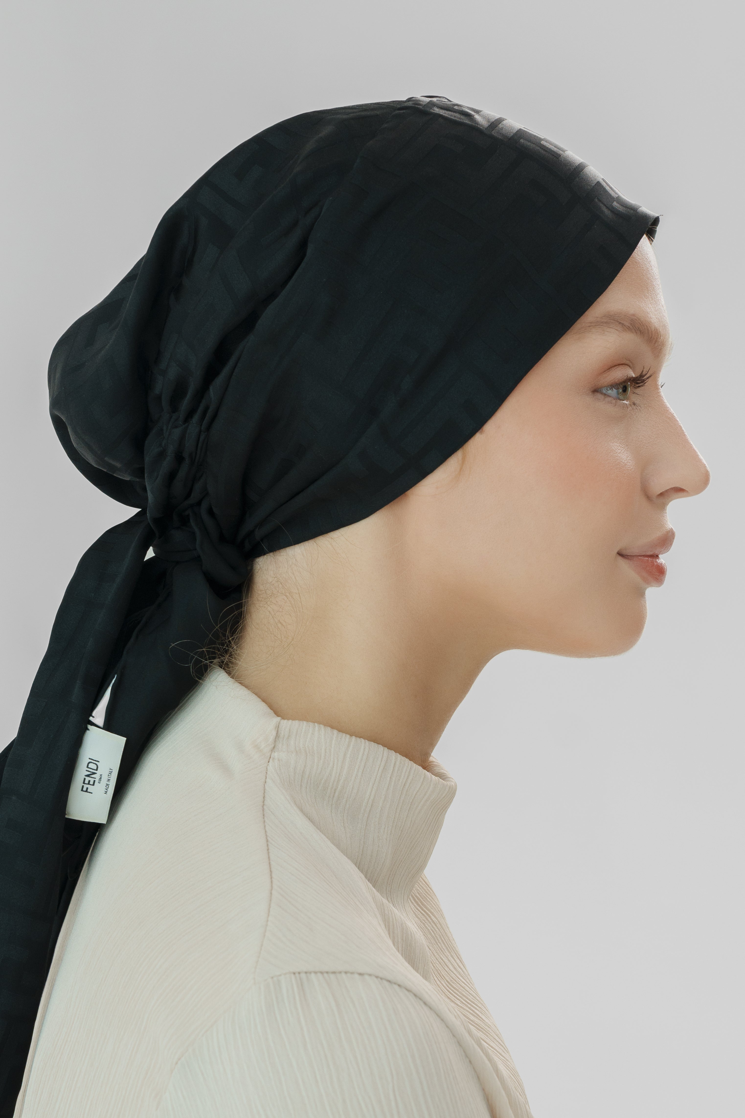 Fendi Black Limited Edition Silk Scarf