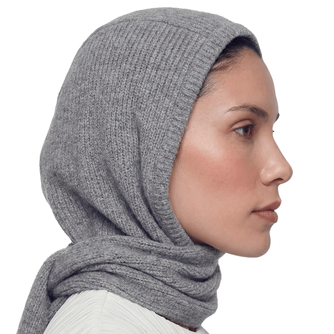 Grey Wool Winter Scarf