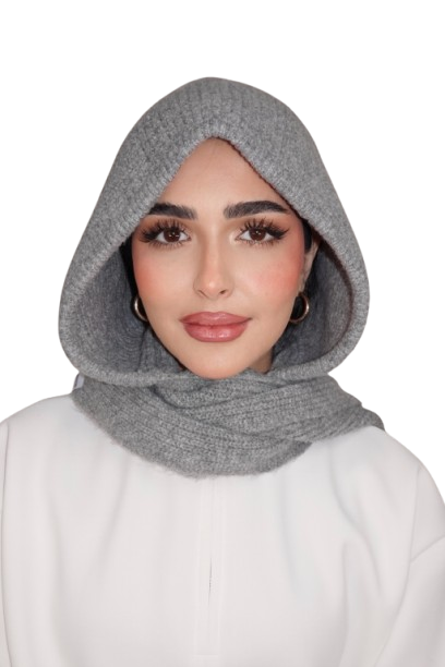 Grey Wool Winter Scarf