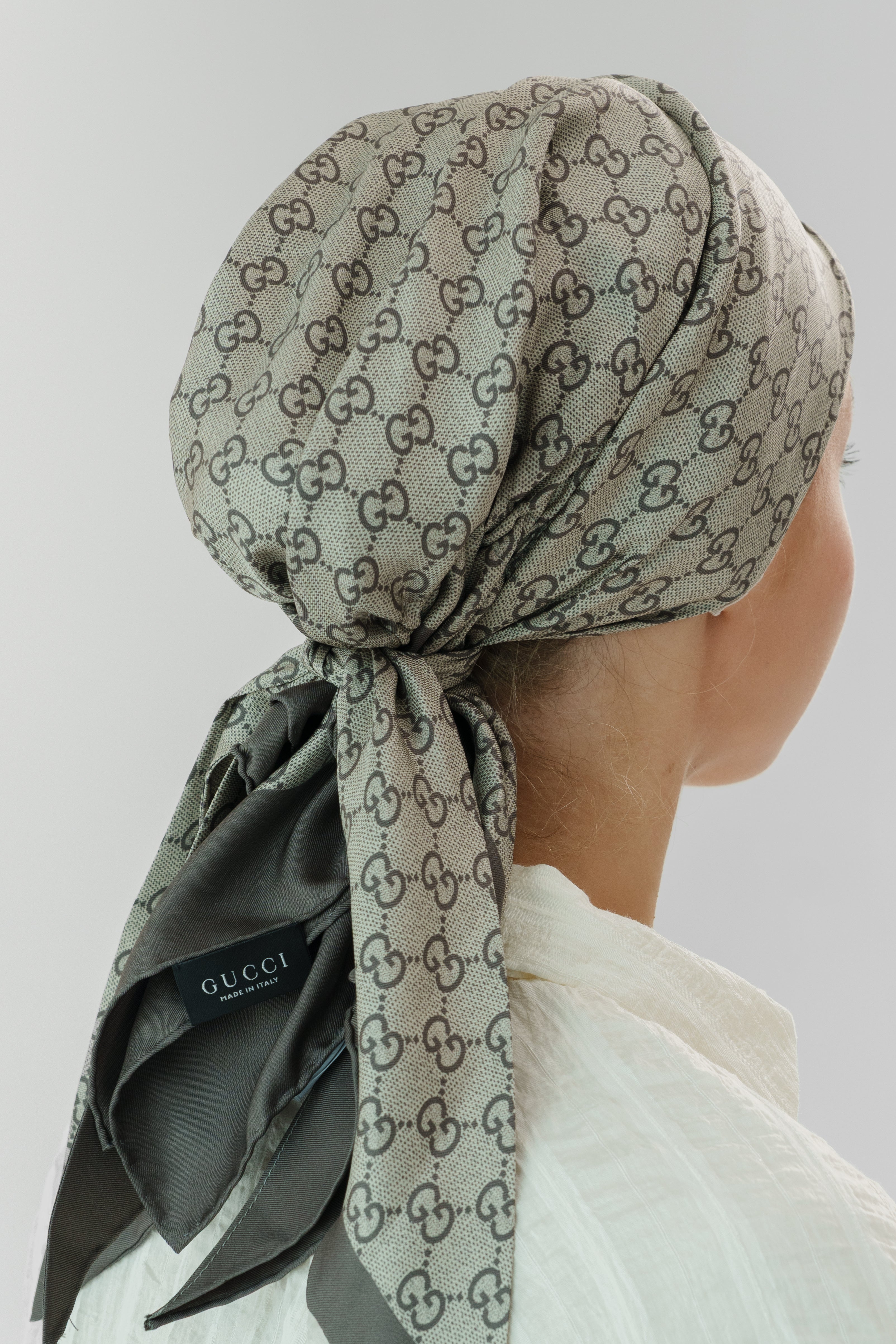 Gucci Green Limited Edition Silk Scarf