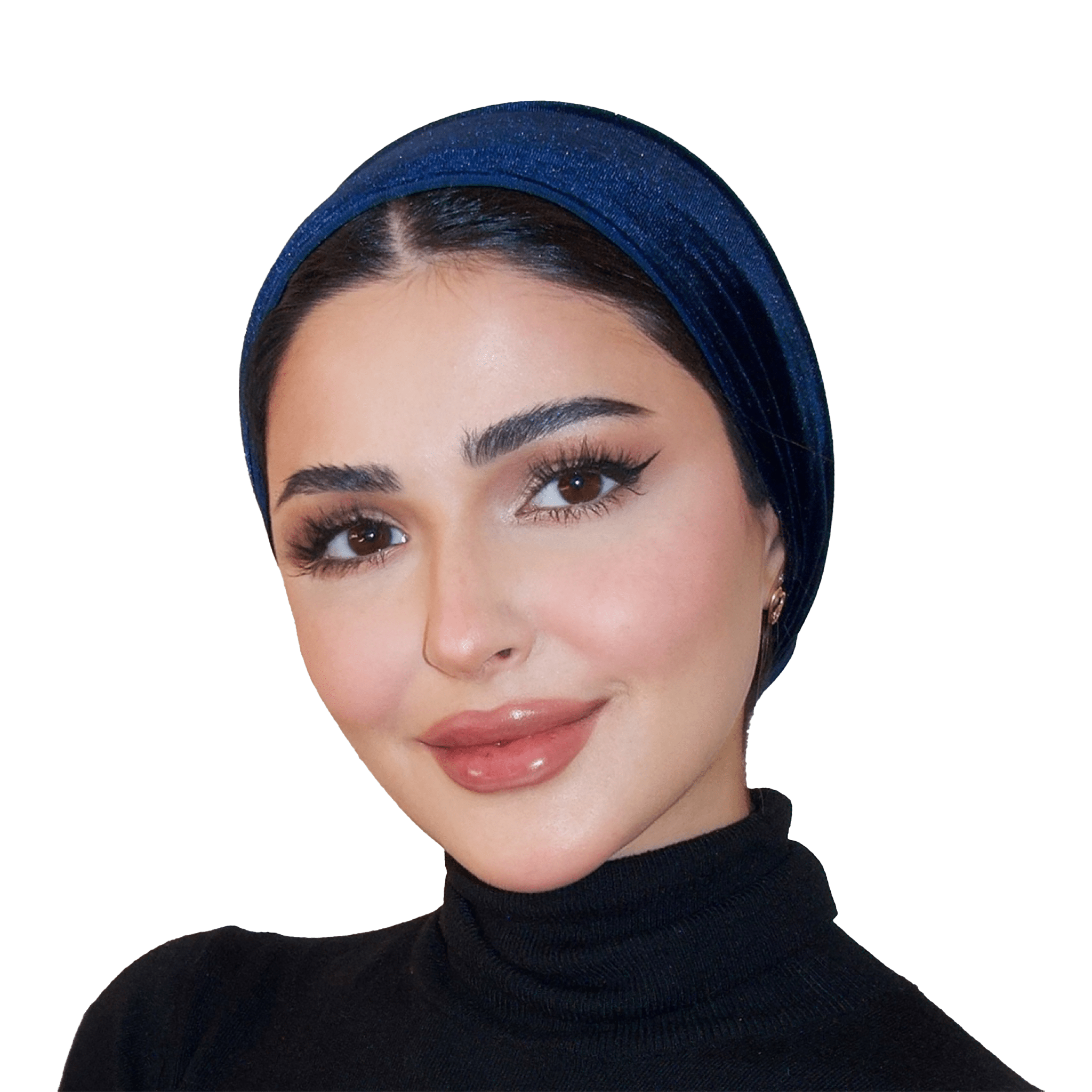 Dark blue velvet turban