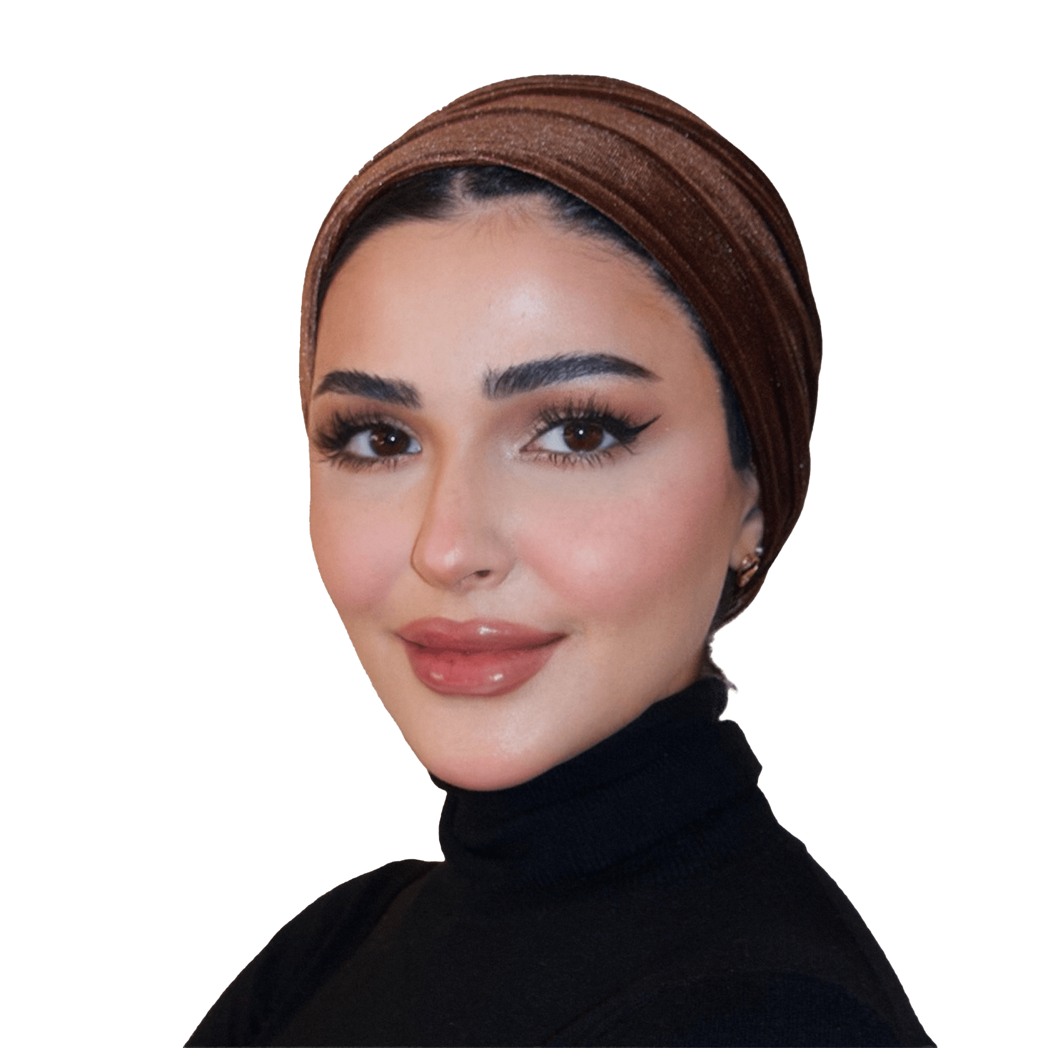 توربانات مخملية بنية اللون