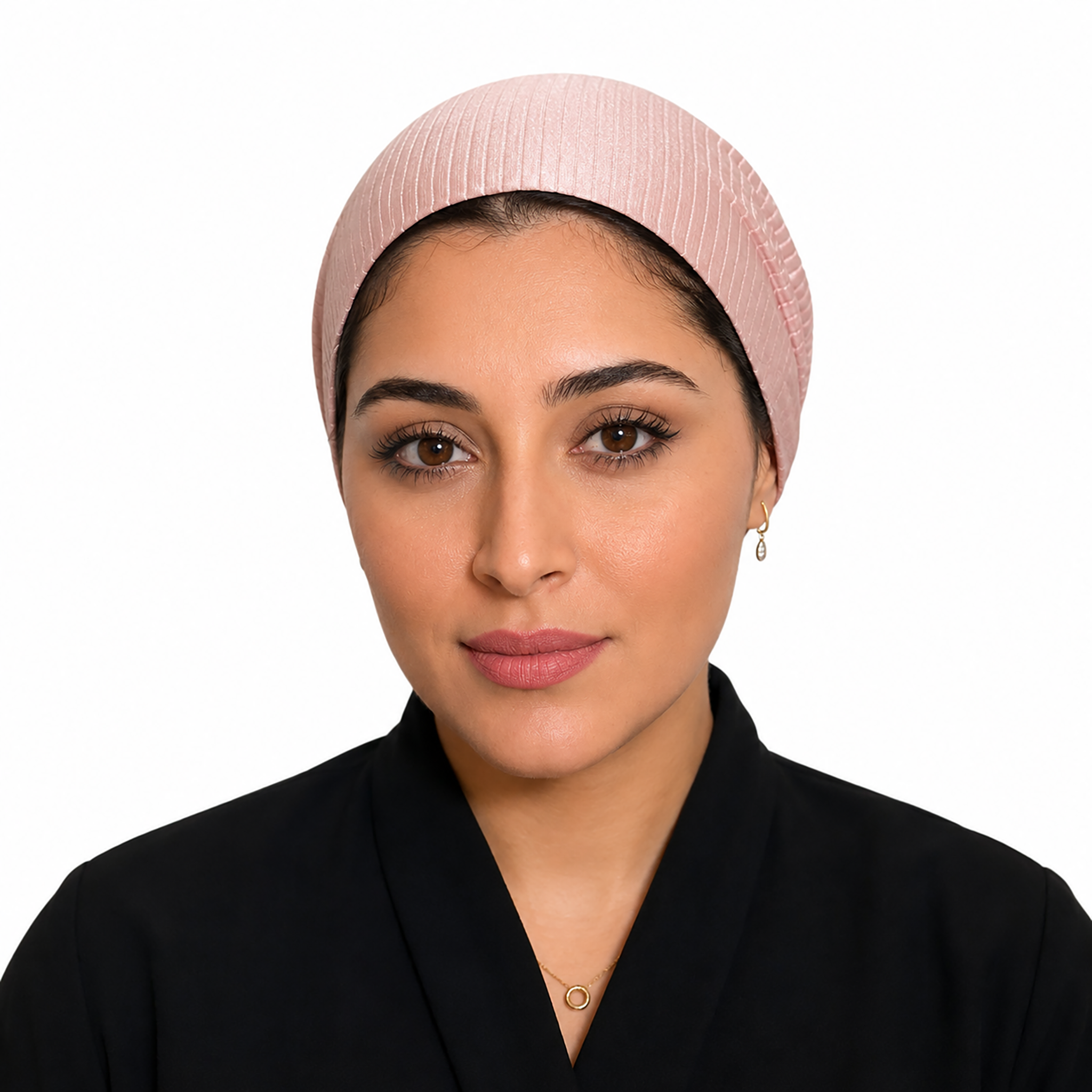 Powder Rose Plisse Scarf