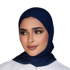 Navy Blue Cotton Scarf